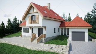 Proiect personalizat casa cu mansarda la munte (180 mp) – Casa Bran